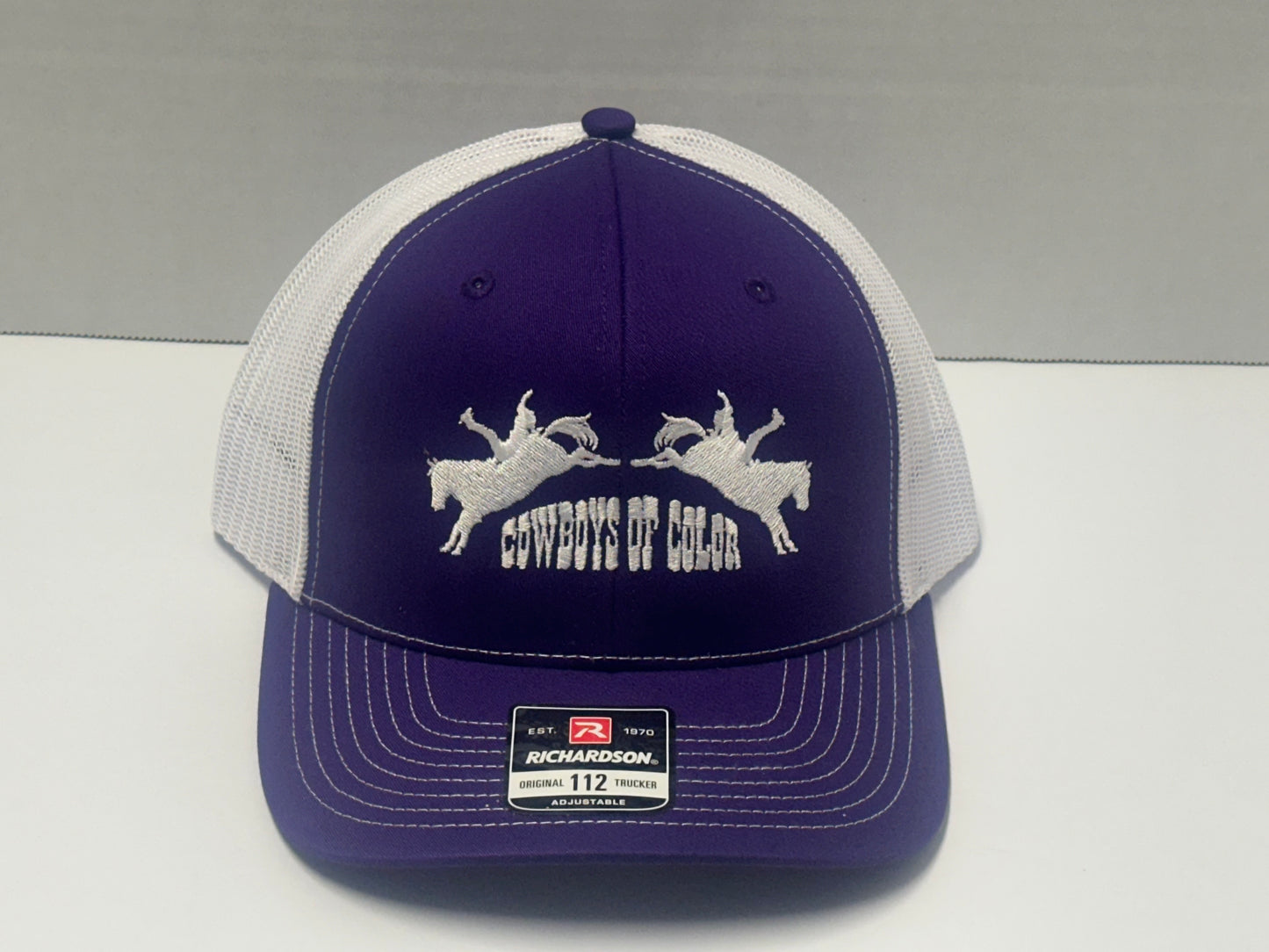 Purple with White Lettering